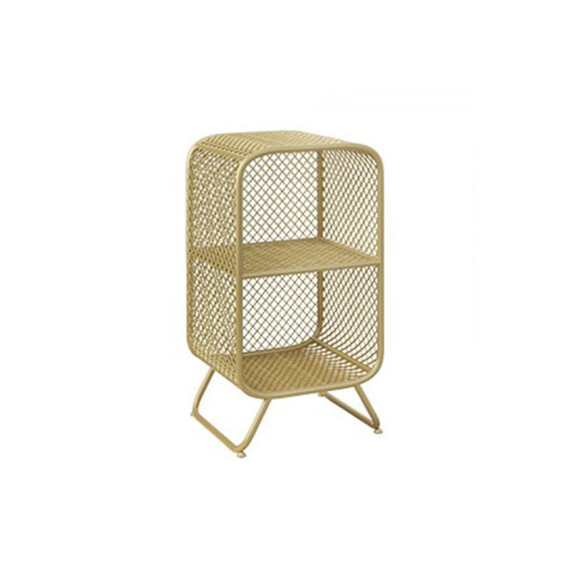 Glam Metal Bookshelf Closed Back with Shelves Bookcase Vertical 24"L x 12"W x 31"H Gold Clearhalo 'Bookcases' 'furn' 'furn_bookcases' 'Furniture' 'Office Furniture' 5917765