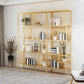 Glam Metal and Wood Shelf Bookcase Etagere Open Home Book Shelf with 5 Shelves Clearhalo 'Bookcases' 'furn' 'furn_bookcases' 'Furniture' 'Office Furniture' 5917792