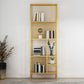 Glam Metal and Wood Shelf Bookcase Etagere Open Home Book Shelf with 5 Shelves 23.6"L x 11.8"W x 76.8"H Gold Metal Clearhalo 'Bookcases' 'furn' 'furn_bookcases' 'Furniture' 'Office Furniture' 5917797
