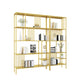 Glam Metal and Wood Shelf Bookcase Etagere Open Home Book Shelf with 5 Shelves Clearhalo 'Bookcases' 'furn' 'furn_bookcases' 'Furniture' 'Office Furniture' 5917801