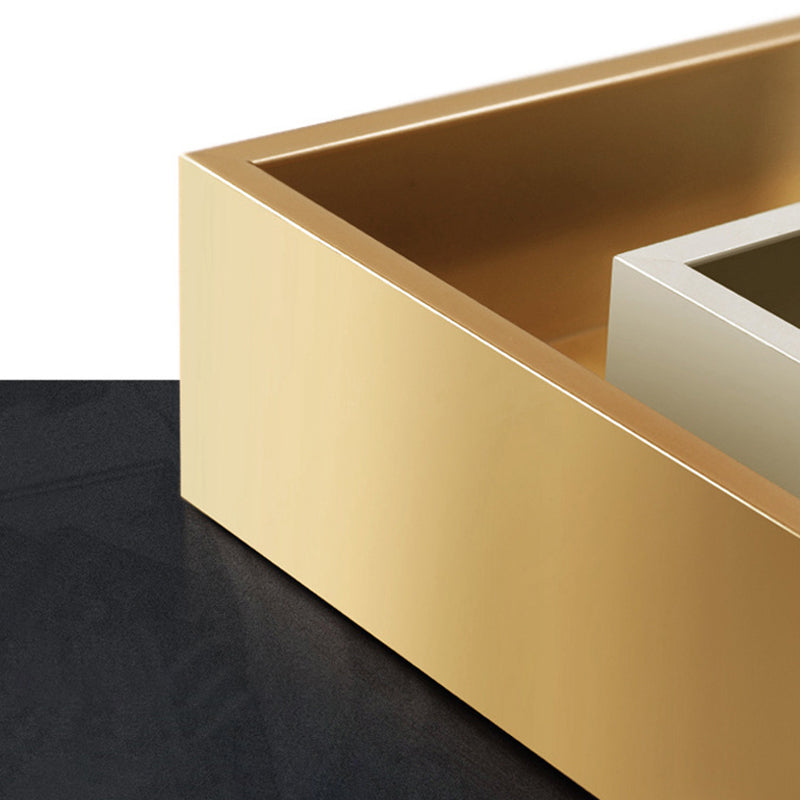 Glam Metal and Wood Shelf Bookcase Etagere Open Home Book Shelf with 5 Shelves Clearhalo 'Bookcases' 'furn' 'furn_bookcases' 'Furniture' 'Office Furniture' 5917804