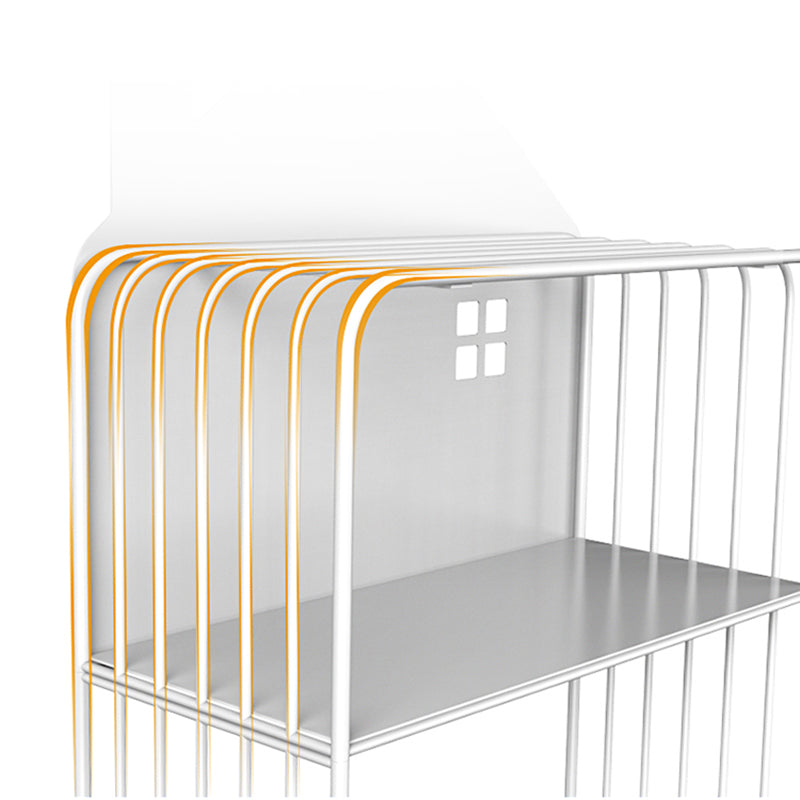 Moderne metalen boekenkast standaard verticale slaapkamer open plank boekenplank