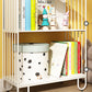 Moderne metalen boekenkast standaard verticale slaapkamer open plank boekenplank