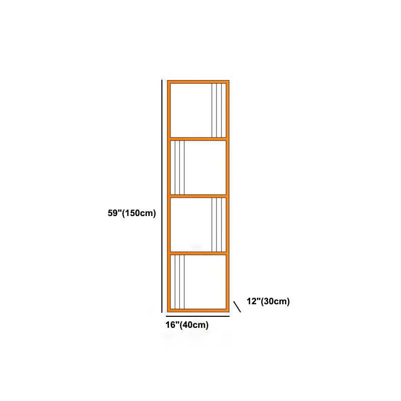 Gold metalen plank boekenkast glamour open plank planken inclusief boekenkast verticaal