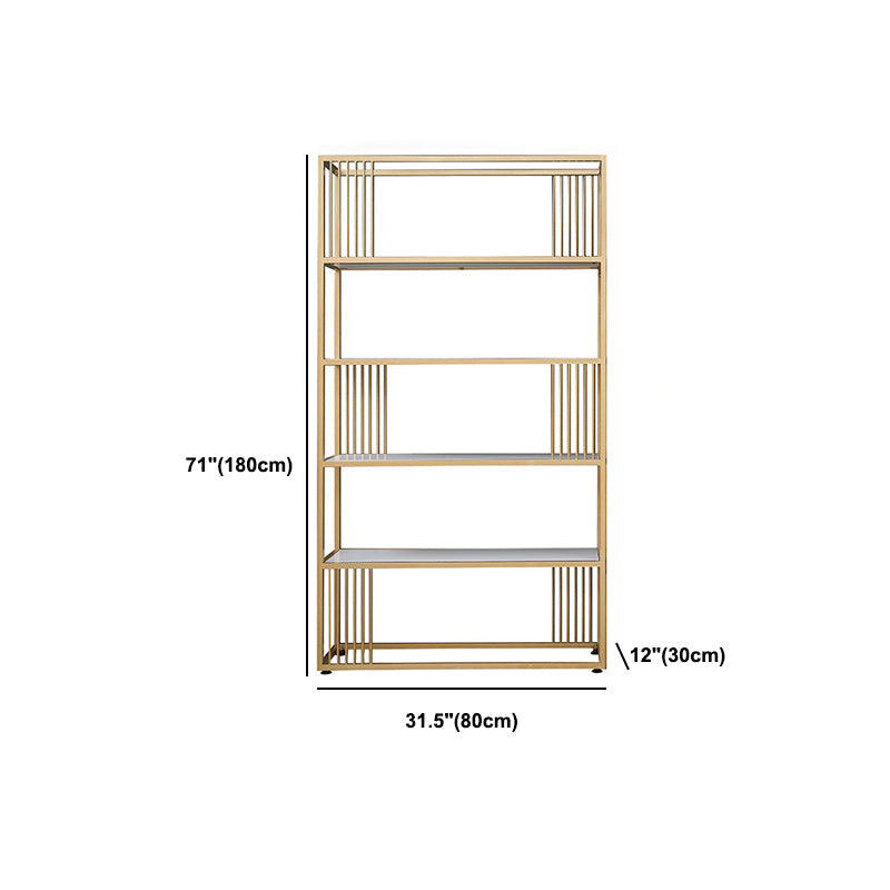 Gold metalen plank boekenkast glamour open plank planken inclusief boekenkast verticaal