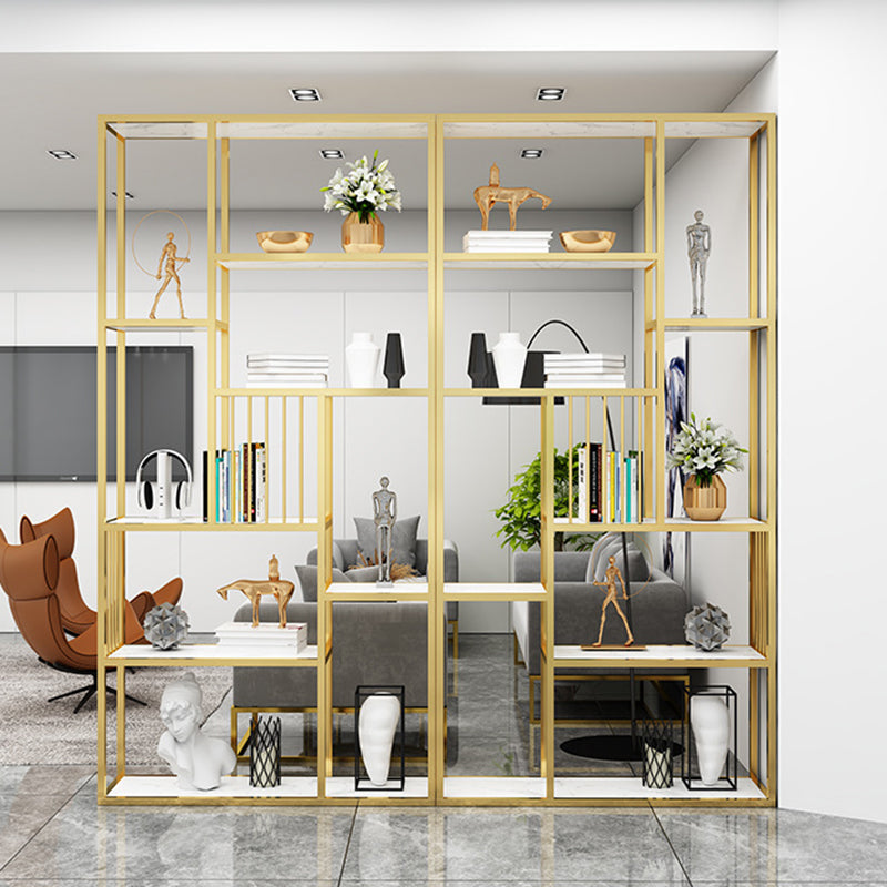 Open Metal and Wood Book Shelf Etagere Shelf Bookcase for Office Clearhalo 'Bookcases' 'furn' 'furn_bookcases' 'Furniture' 'Office Furniture' 5917856