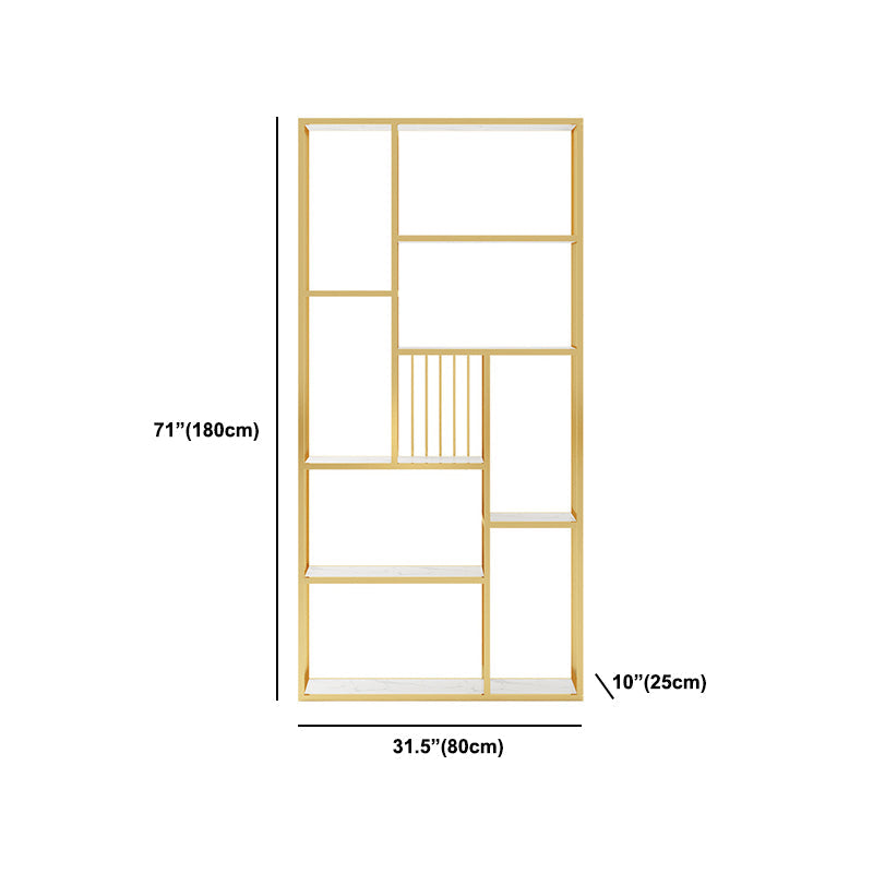 Open Metal and Wood Book Shelf Etagere Shelf Bookcase for Office Clearhalo 'Bookcases' 'furn' 'furn_bookcases' 'Furniture' 'Office Furniture' 5917859