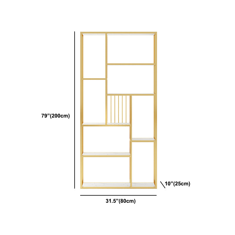 Open Metal and Wood Book Shelf Etagere Shelf Bookcase for Office Clearhalo 'Bookcases' 'furn' 'furn_bookcases' 'Furniture' 'Office Furniture' 5917860