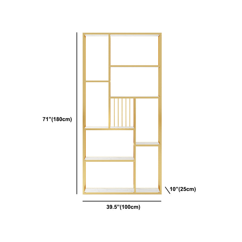 Open Metal and Wood Book Shelf Etagere Shelf Bookcase for Office Clearhalo 'Bookcases' 'furn' 'furn_bookcases' 'Furniture' 'Office Furniture' 5917861