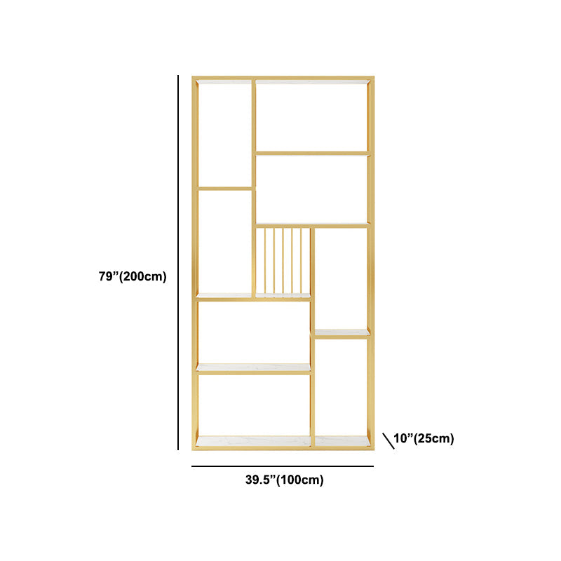 Open Metal and Wood Book Shelf Etagere Shelf Bookcase for Office Clearhalo 'Bookcases' 'furn' 'furn_bookcases' 'Furniture' 'Office Furniture' 5917862