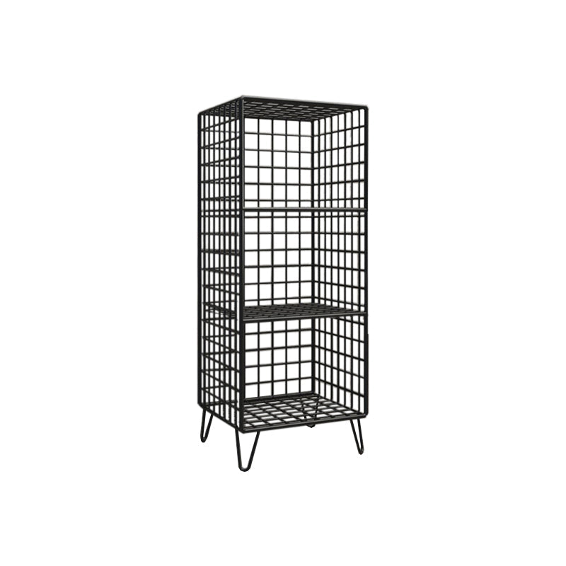 Metal Gold and Black Bookshelf Closed Back Book Shelf Shelves Included