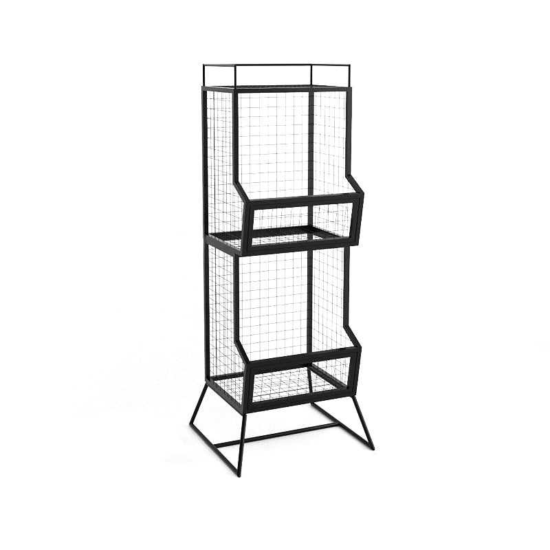 Metal Gold and Black Bookshelf Closed Back Book Shelf Shelves Included