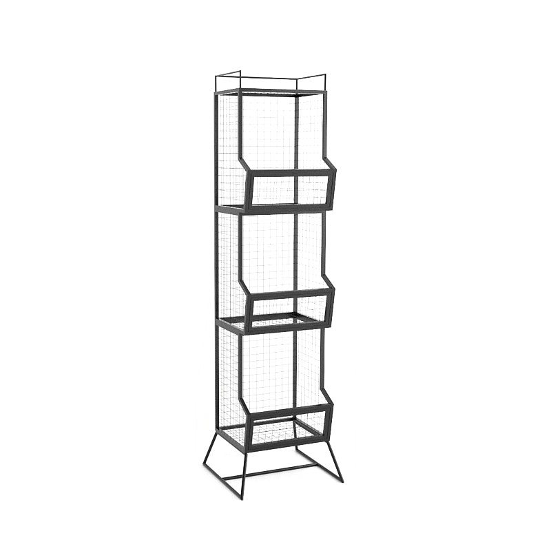 Metal Gold and Black Bookshelf Closed Back Book Shelf Shelves Included