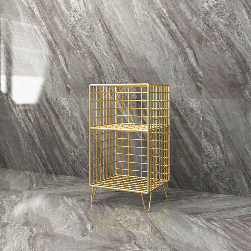 Metal Gold and Black Bookshelf Closed Back Book Shelf Shelves Included