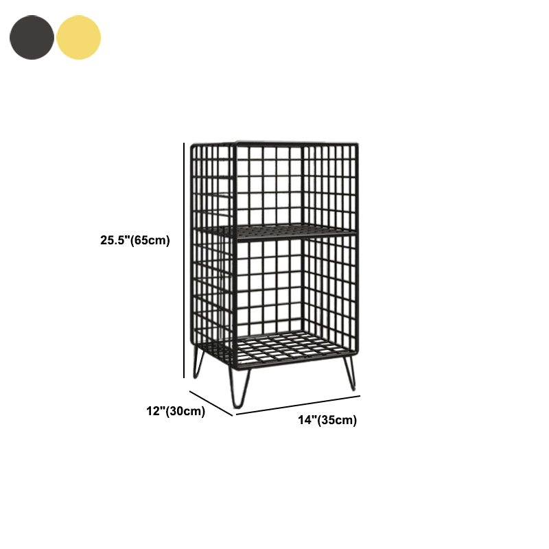 Metal Gold and Black Bookshelf Closed Back Book Shelf Shelves Included