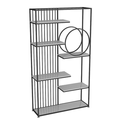 Étagère en métal et en bois de bibliothèque ouverte et étagère de livre avec 6 étagères