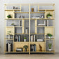 Open Back Shelf Bookcase Glam Vertical Bookcase for Study Room