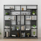 Open Back Shelf Bookcase Glam Vertical Bookcase for Study Room