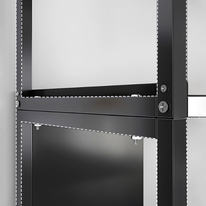 Open Back Shelf Bookcase Glam Vertical Bookcase for Study Room