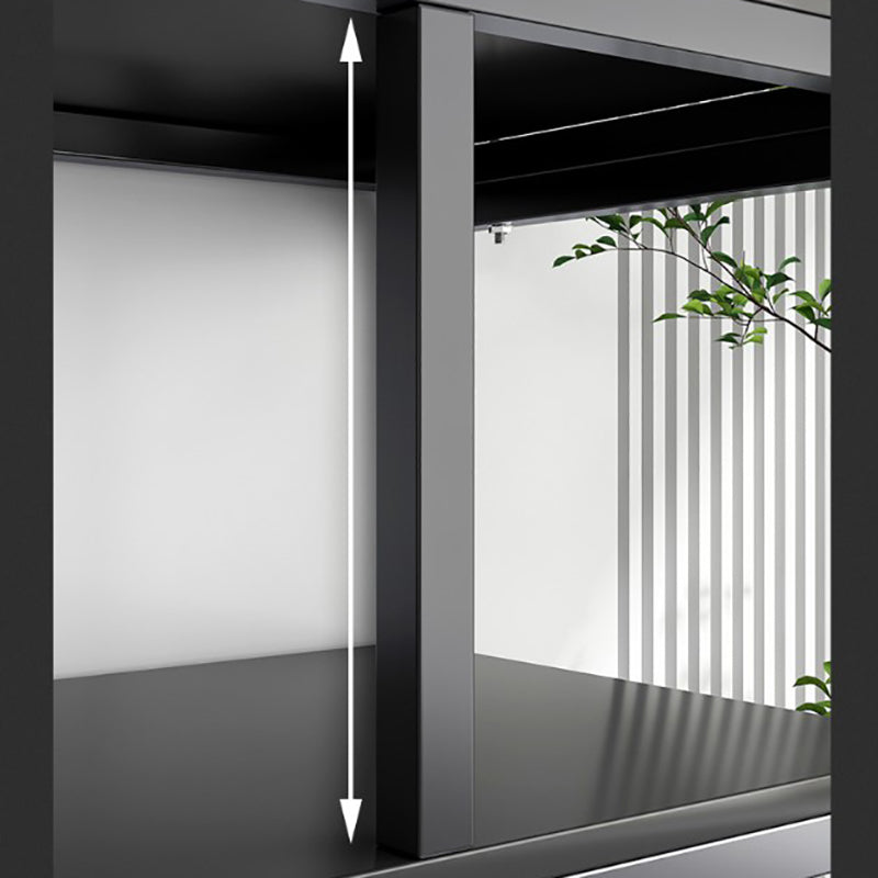 Open Back Shelf Bookcase Glam Vertical Bookcase for Study Room