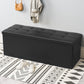 15.7" W 15.7" H Modern Seating Bench Faux Leather Bench with Flip Top Black Clearhalo 'Benches' 'Chairs & Seating' 'furn' 'furn_benches' 'Furniture' 'Living Room Furniture' 5917938