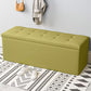 15.7" W 15.7" H Modern Seating Bench Faux Leather Bench with Flip Top Light Green Clearhalo 'Benches' 'Chairs & Seating' 'furn' 'furn_benches' 'Furniture' 'Living Room Furniture' 5917944