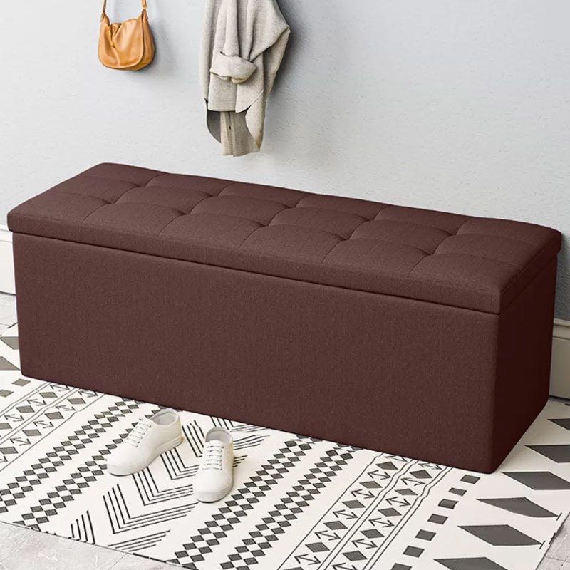 15.7" W 15.7" H Modern Seating Bench Faux Leather Bench with Flip Top Coffee Clearhalo 'Benches' 'Chairs & Seating' 'furn' 'furn_benches' 'Furniture' 'Living Room Furniture' 5917949