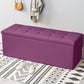15.7" W 15.7" H Modern Seating Bench Faux Leather Bench with Flip Top Grape Clearhalo 'Benches' 'Chairs & Seating' 'furn' 'furn_benches' 'Furniture' 'Living Room Furniture' 5917954