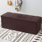 15.7" W 15.7" H Modern Seating Bench Faux Leather Bench with Flip Top Dark Coffee Clearhalo 'Benches' 'Chairs & Seating' 'furn' 'furn_benches' 'Furniture' 'Living Room Furniture' 5917956