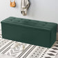 15.7" W 15.7" H Modern Seating Bench Faux Leather Bench with Flip Top Blackish Green Clearhalo 'Benches' 'Chairs & Seating' 'furn' 'furn_benches' 'Furniture' 'Living Room Furniture' 5917958