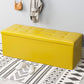15.7" W 15.7" H Modern Seating Bench Faux Leather Bench with Flip Top Yellow Clearhalo 'Benches' 'Chairs & Seating' 'furn' 'furn_benches' 'Furniture' 'Living Room Furniture' 5917963