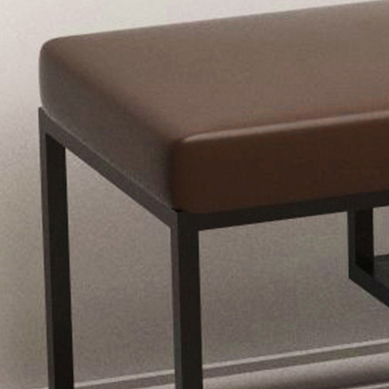 12.6" Wide Upholstered Entryway Bench with Storage Bench with Metal Legs Clearhalo 'Benches' 'Chairs & Seating' 'furn' 'furn_benches' 'Furniture' 'Living Room Furniture' 5917987