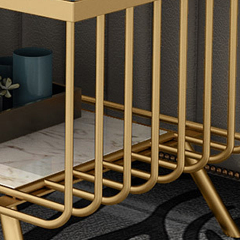 17.7 Inch High Glam Metal Seating Bench Tufted Entryway Bench Clearhalo 'Benches' 'Chairs & Seating' 'furn' 'furn_benches' 'Furniture' 'Living Room Furniture' 5918003