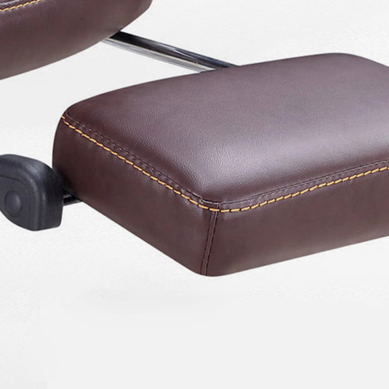Modern Padded Arms Office Chair Leather Adjustable Seat Height Chair Clearhalo 'furn' 'furn_office_chair' 'Furniture' 'Office Chairs' 'Office Furniture' 'office_chair' 5920240