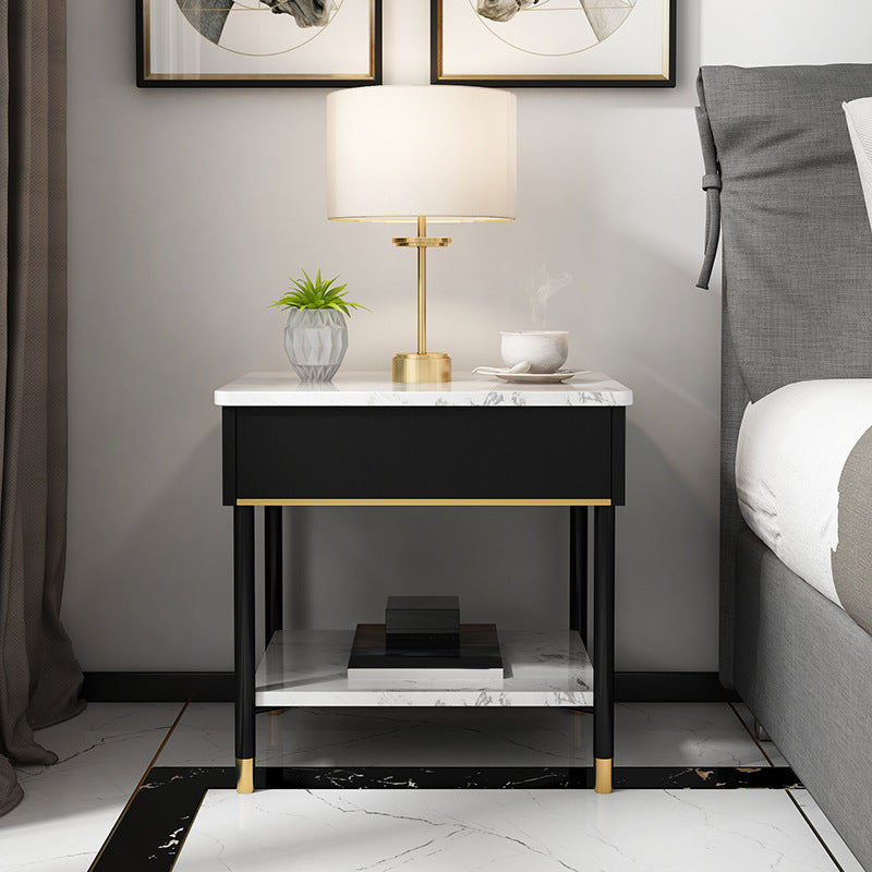 19,69 "tavolo da notte in pietra alto 1 scaffale con gambe