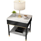 19,69 "tavolo da notte in pietra alto 1 scaffale con gambe