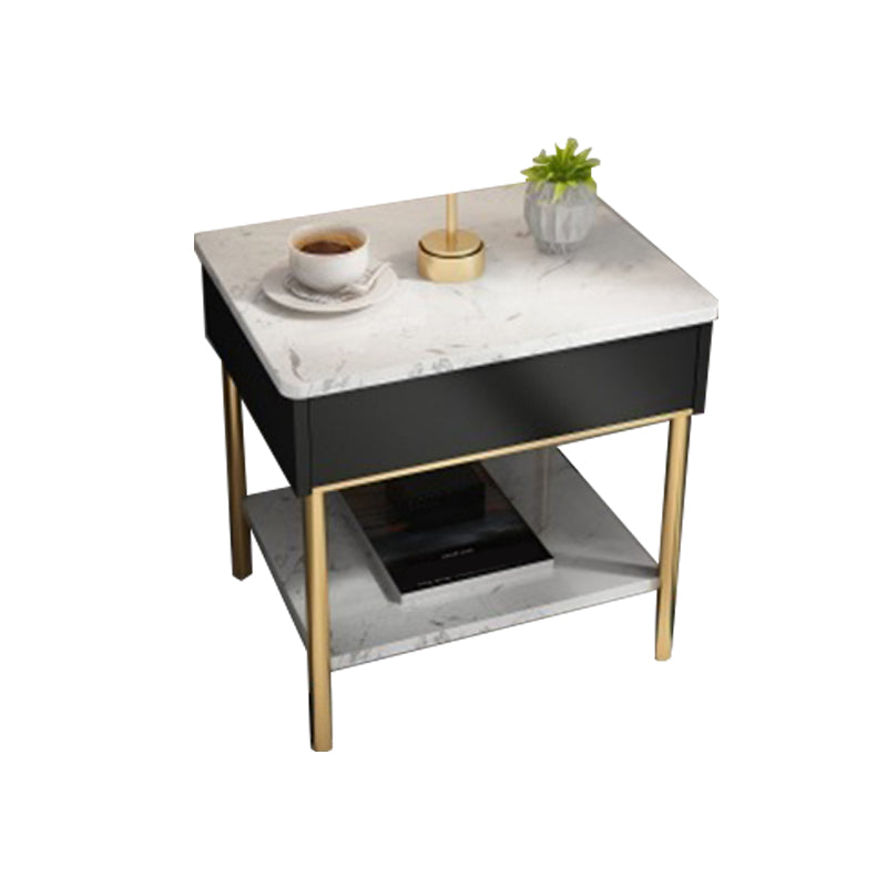 19,69 "tavolo da notte in pietra alto 1 scaffale con gambe