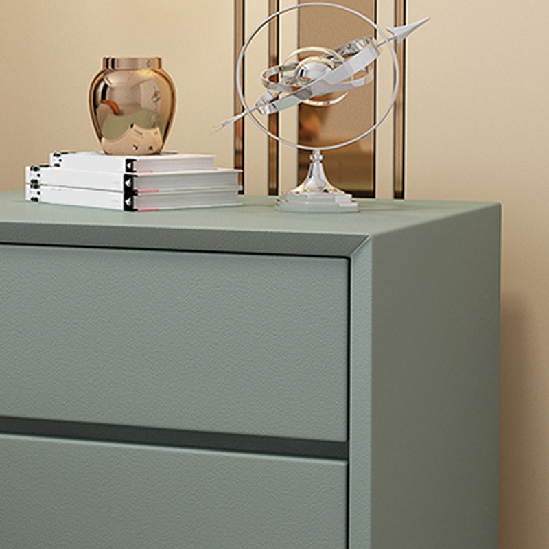 Table de chevet de lit en bois et en cuir moderne à table de chevet minimaliste avec tiroirs