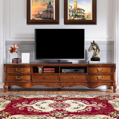 Console in legno console tradizionale in stile home TV con cassetti