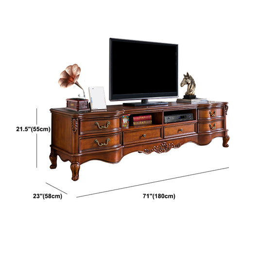 Console in legno console tradizionale in stile home TV con cassetti