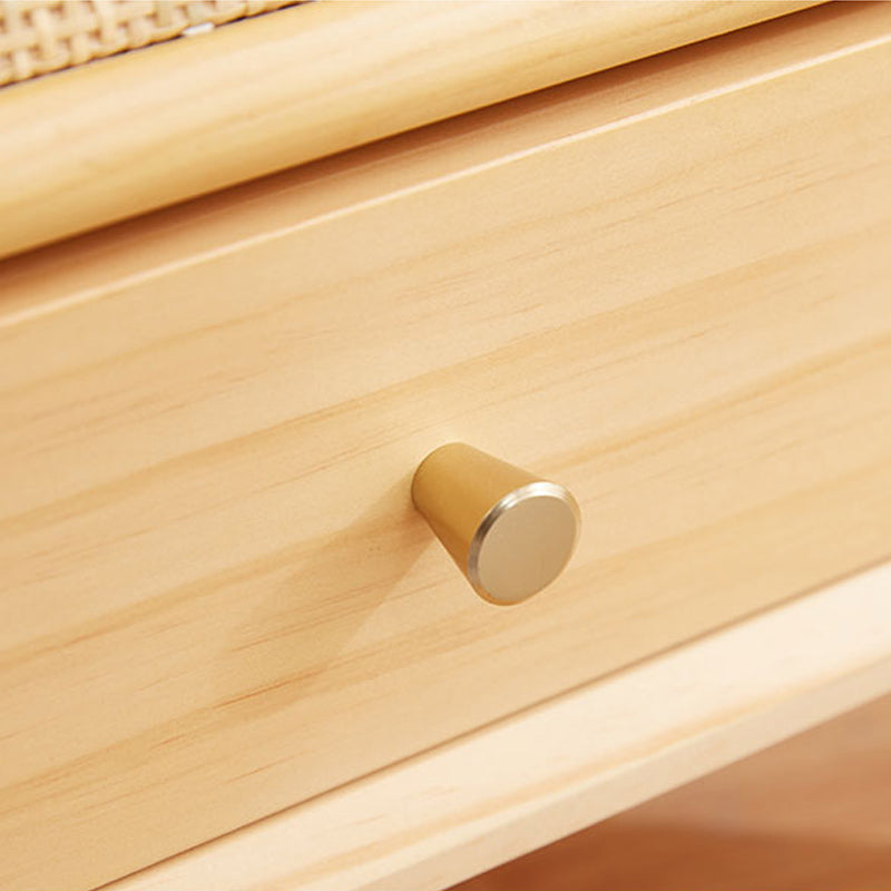 Moderno comodino moderno al comodino da comodino rattan con cassetto per camera da letto