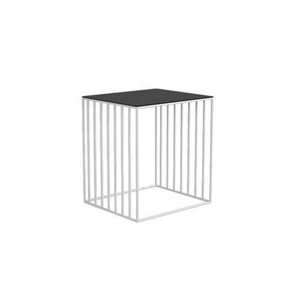 19.69" Tall Glass Top Bedside Cabinet 1-Shelf Accent Table Nightstand White 1 Piece Clearhalo 'Bedroom Furniture' 'furn' 'furn_night_stand' 'Furniture' 'night_stand' 'Nightstands' 5920356