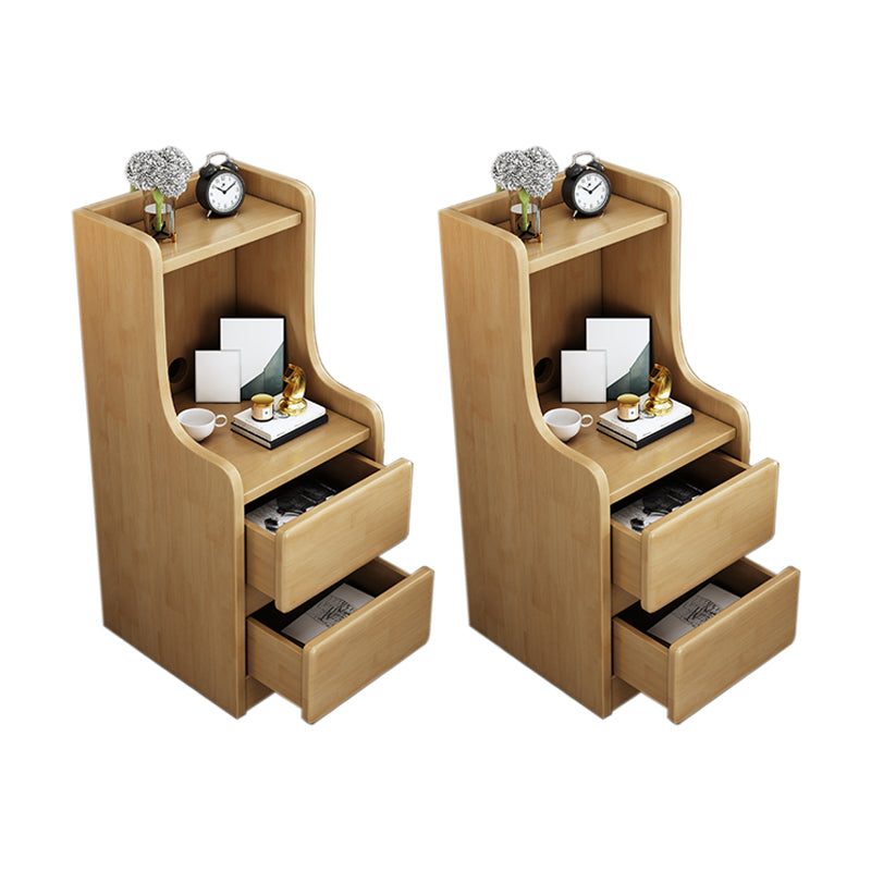 Comodino in legno massiccio tavolo da notte contemporanea con cassetti