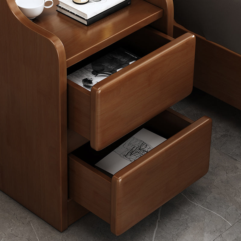 Comodino in legno massiccio tavolo da notte contemporanea con cassetti