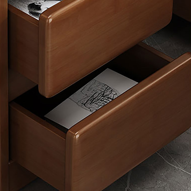 Comodino in legno massiccio tavolo da notte contemporanea con cassetti