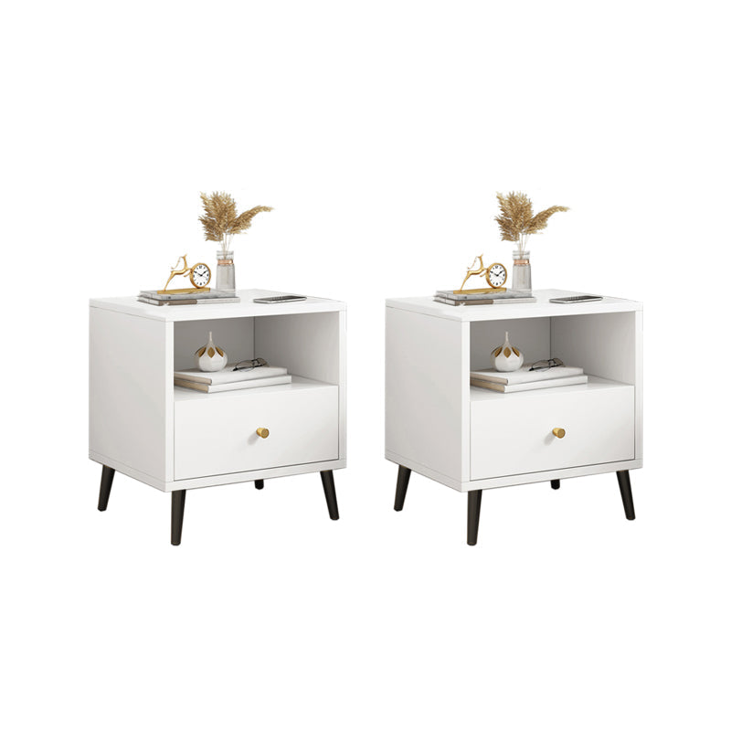 Pierras de gabinete de cabecera de madera de 20 "de altura incluida mesa de noche con cajón