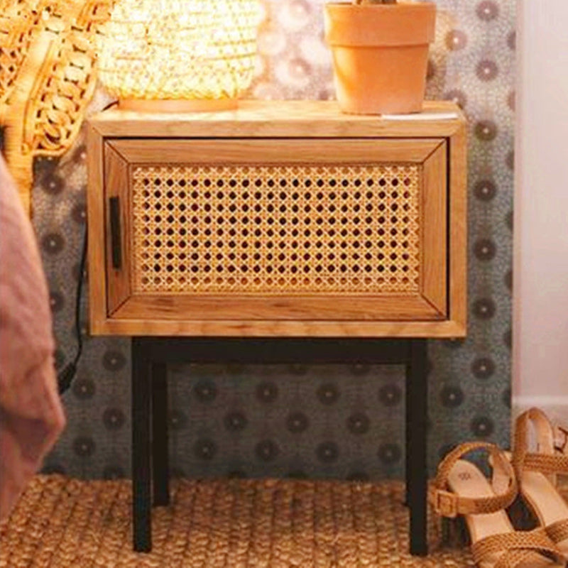 Comodino di accento di legno contemporaneo 20,47 "comodino da letto alto