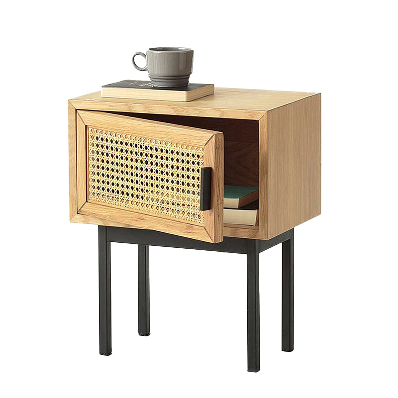 Comodino di accento di legno contemporaneo 20,47 "comodino da letto alto