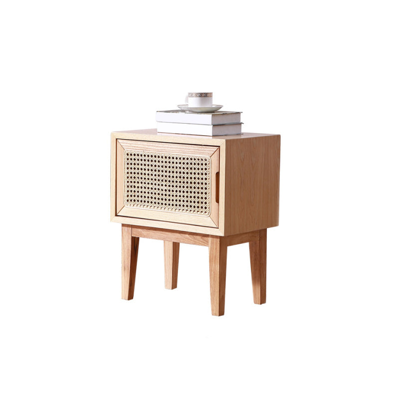 Comodino di accento di legno contemporaneo 20,47 "comodino da letto alto