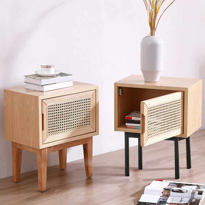 Comodino di accento di legno contemporaneo 20,47 "comodino da letto alto